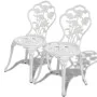 Bistro garden chairs 2 units white cast aluminum by vidaXL, Garden chairs - Ref: Foro24-43176, Price: 144,43 €, Discount: %