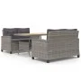 3-piece garden dining set with gray synthetic rattan cushions by , Garden sets - Ref: Foro24-3095248, Price: 812,58 €, Discou...