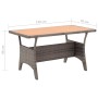 3-teilige Garten-Essgruppe mit grauen synthetischen Rattankissen von , Gartensets - Ref: Foro24-3095248, Preis: 703,81 €, Rab...