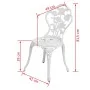 Bistro garden chairs 2 units white cast aluminum by vidaXL, Garden chairs - Ref: Foro24-43176, Price: 144,43 €, Discount: %