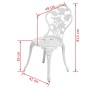 Bistro-Gartenstühle 2 Einheiten aus weißem Aluminiumguss von vidaXL, Gartenstühle - Ref: Foro24-43176, Preis: 147,79 €, Rabat...