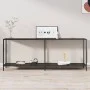 Black tempered glass console table 200x35x75.5 cm by , Side tables - Ref: Foro24-331707, Price: 98,41 €, Discount: %