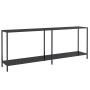 Mesa consola vidrio templado negro 200x35x75,5 cm de , Mesas auxiliares - Ref: Foro24-331707, Precio: 104,51 €, Descuento: %