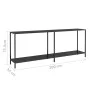 Mesa consola vidrio templado negro 200x35x75,5 cm de , Mesas auxiliares - Ref: Foro24-331707, Precio: 98,41 €, Descuento: %
