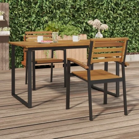 Stapelbare Gartenstühle 2 Stück aus massivem Akazienholz und Metall von , Gartenstühle - Ref: Foro24-362014, Preis: 166,29 €,...