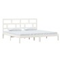 Estructura de cama madera maciza de pino blanco 200x200 cm