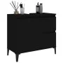 Armario de baño madera contrachapada negro 65x33x60 cm de , Muebles de baño - Ref: Foro24-819829, Precio: 60,75 €, Descuento: %