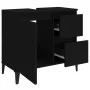 Armario de baño madera contrachapada negro 65x33x60 cm de , Muebles de baño - Ref: Foro24-819829, Precio: 60,75 €, Descuento: %