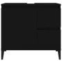 Armario de baño madera contrachapada negro 65x33x60 cm de , Muebles de baño - Ref: Foro24-819829, Precio: 60,75 €, Descuento: %