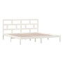 Estructura de cama madera maciza de pino blanco 200x200 cm