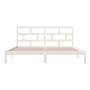 Estructura de cama madera maciza de pino blanco 200x200 cm