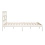 Estructura de cama madera maciza de pino blanco 200x200 cm
