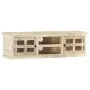 Mueble para TV de madera maciza de mango blanco 130x30x36 cm de , Muebles TV - Ref: Foro24-285899, Precio: 239,73 €, Descuent...