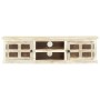 Mueble para TV de madera maciza de mango blanco 130x30x36 cm de , Muebles TV - Ref: Foro24-285899, Precio: 243,48 €, Descuent...