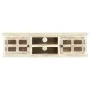 Mueble para TV de madera maciza de mango blanco 130x30x36 cm de , Muebles TV - Ref: Foro24-285899, Precio: 239,73 €, Descuent...
