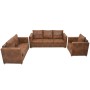 vidaXl 3-teilige Sofagarnitur aus Wildlederimitat von vidaXL, Sofas - Ref: Foro24-274886, Preis: 1,00 €, Rabatt: %