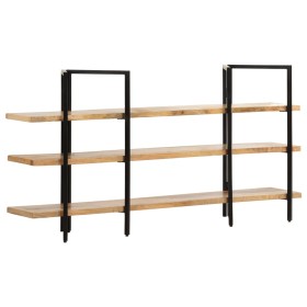 3-tier solid mango wood shelf 160x31x80 cm by , Bookcases and shelves - Ref: Foro24-286604, Price: 224,94 €, Discount: %