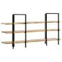 3-tier solid mango wood shelf 160x31x80 cm by , Bookcases and shelves - Ref: Foro24-286604, Price: 220,89 €, Discount: %