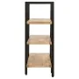 3-tier solid mango wood shelf 160x31x80 cm by , Bookcases and shelves - Ref: Foro24-286604, Price: 220,89 €, Discount: %