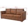 vidaXl 3-teilige Sofagarnitur aus Wildlederimitat von vidaXL, Sofas - Ref: Foro24-274886, Preis: 1,00 €, Rabatt: %
