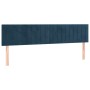 Boxspringbett mit dunkelblauer Samtmatratze 160x200 cm von , Betten und Lattenroste - Ref: Foro24-3141435, Preis: 489,26 €, R...