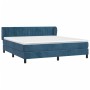 Boxspringbett mit dunkelblauer Samtmatratze 160x200 cm von , Betten und Lattenroste - Ref: Foro24-3127623, Preis: 504,23 €, R...