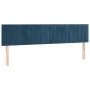 Box spring bed with dark blue velvet mattress 160x200 cm by , Beds and slatted bases - Ref: Foro24-3127623, Price: 493,27 €, ...