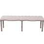 Solid wood and cream white linen bench 150x40x48 cm by , Benches for halls and storage - Ref: Foro24-245361, Price: 166,60 €,...