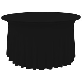 Fundas elásticas para mesa 2 uds con falda 180x74 cm negro