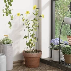 Garden plant tutors 20 units black steel 91 cm by , Trellises and plant supports - Ref: Foro24-319365, Price: 24,85 €, Discou...