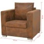 vidaXl 2-Piece Faux Suede Leather Sofa Set by vidaXL, Sofas - Ref: Foro24-274884, Price: 767,03 €, Discount: %