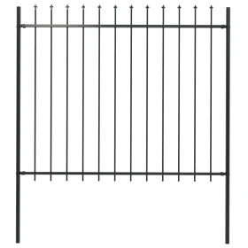 Gartenzaun mit Speerspitzen aus schwarzem Stahl 1,7x1,5 m von , Zaunpaneele - Ref: Foro24-144927, Preis: 72,03 €, Rabatt: %