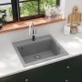 Küchenspüle aus Granit mit grauer Schüssel von vidaXL, Sinkt - Ref: Foro24-142955, Preis: 179,53 €, Rabatt: %