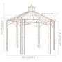 Antike braune Gartenpergola 4 m aus Eisen von , Zelte und Pavillons - Ref: Foro24-45439, Preis: 769,22 €, Rabatt: %
