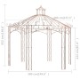 Pérgola de jardín marrón antiguo 4 m hierro de , Carpas y cenadores - Ref: Foro24-45439, Precio: 768,56 €, Descuento: %