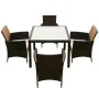 5-piece garden dining set and brown synthetic rattan cushions by vidaXL, Garden sets - Ref: Foro24-43121, Price: 395,56 €, Di...
