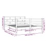Estructura de cama de madera maciza de pino blanco 140x190 cm