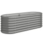 Jardinera arriate acero recubrimiento polvo gris 114x40x36 cm de , Maceteros y jardineras - Ref: Foro24-318864, Precio: 34,10...