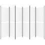 Trennwand mit 6 weißen Stoffbahnen 300x180 cm von , Raumteiler - Ref: Foro24-350222, Preis: 58,98 €, Rabatt: %