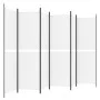 Divider screen with 6 white fabric panels 300x180 cm by , Room dividers - Ref: Foro24-350222, Price: 57,80 €, Discount: %