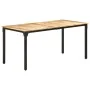 Mesa de comedor de madera de mango rugosa 160x80x76 cm by , Kitchen and dining tables - Ref: Foro24-321974, Price: 248,46 €, ...