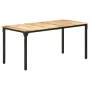Mesa de comedor de madera de mango rugosa 160x80x76 cm by , Kitchen and dining tables - Ref: Foro24-321974, Price: 248,46 €, ...