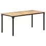 Mesa de comedor de madera de mango rugosa 160x80x76 cm by , Kitchen and dining tables - Ref: Foro24-321974, Price: 248,46 €, ...