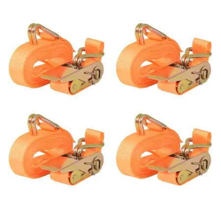 Correas de sujeción de trinquete 4 uds 0,4 T 6mx25mm naranja by vidaXL, Tie down straps - Ref: Foro24-142658, Price: 22,93 €,...
