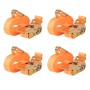 Correas de sujeción de trinquete 4 uds 0,4 T 6mx25mm naranja by vidaXL, Tie down straps - Ref: Foro24-142658, Price: 25,02 €,...