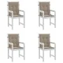 Garden chair cushion low backrest 4 pcs taupe Oxford fabric by , Cushions for chairs and sofas - Ref: Foro24-47563, Price: 47...