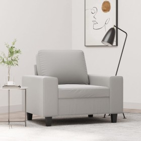 Sillón de tela microfibra gris claro 60 cm