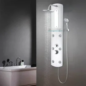 Silver shower panel 25x43x120 cm by , Jet nozzles for bathtubs and showers - Ref: Foro24-142994, Price: 201,32 €, Discount: %