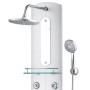 Silver shower panel 25x43x120 cm by , Jet nozzles for bathtubs and showers - Ref: Foro24-142994, Price: 205,86 €, Discount: %