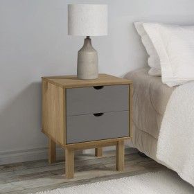 OTTA bedside table in brown and gray pine wood 45x39x57 cm by vidaXL, Nightstands - Ref: Foro24-348577, Price: 60,09 €, Disco...
